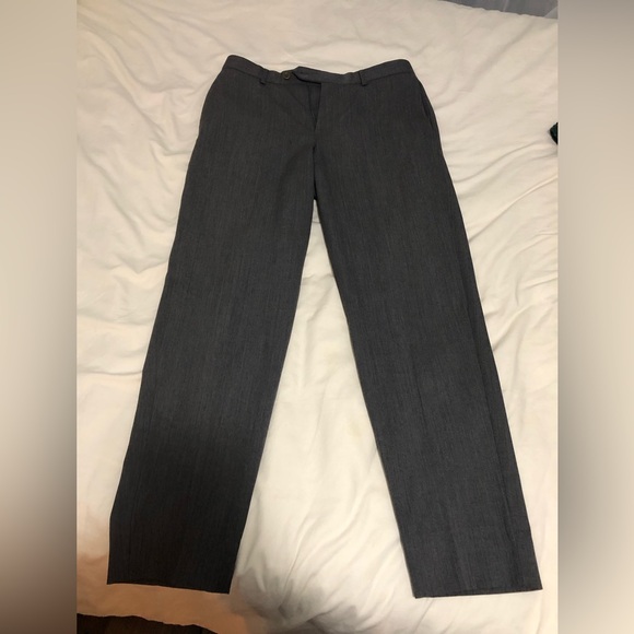 Brooks Brothers 1818 Madison Pants 32x30 Gray Flat Front 100% Wool Dress - Picture 2 of 4